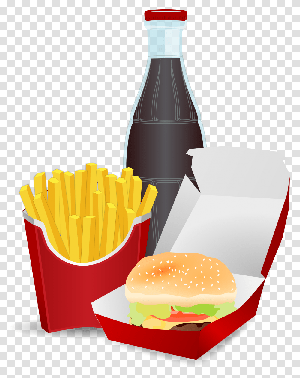 Alimentos No Saludables Dibujos, Fries, Food, Burger Transparent Png