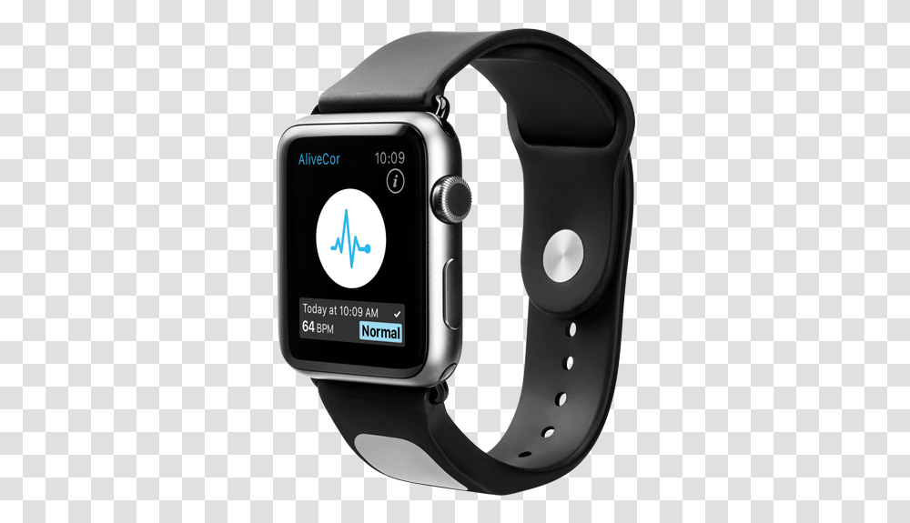 Alivecor Unveils Kardia Band A Medical Grade Ekg Band For Apple Watch Ecg, Wristwatch, Digital Watch Transparent Png