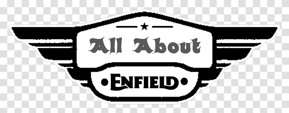 All About Enfield Logo Royal Enfield, Label, Gun Transparent Png
