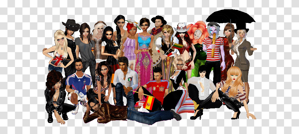 All About Imvu 3d Game Chatting Kaskus Social Group, Person, Clothing, Costume, Crowd Transparent Png