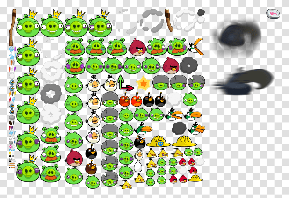 All Angry Birds Sprites, Rug, Pac Man Transparent Png