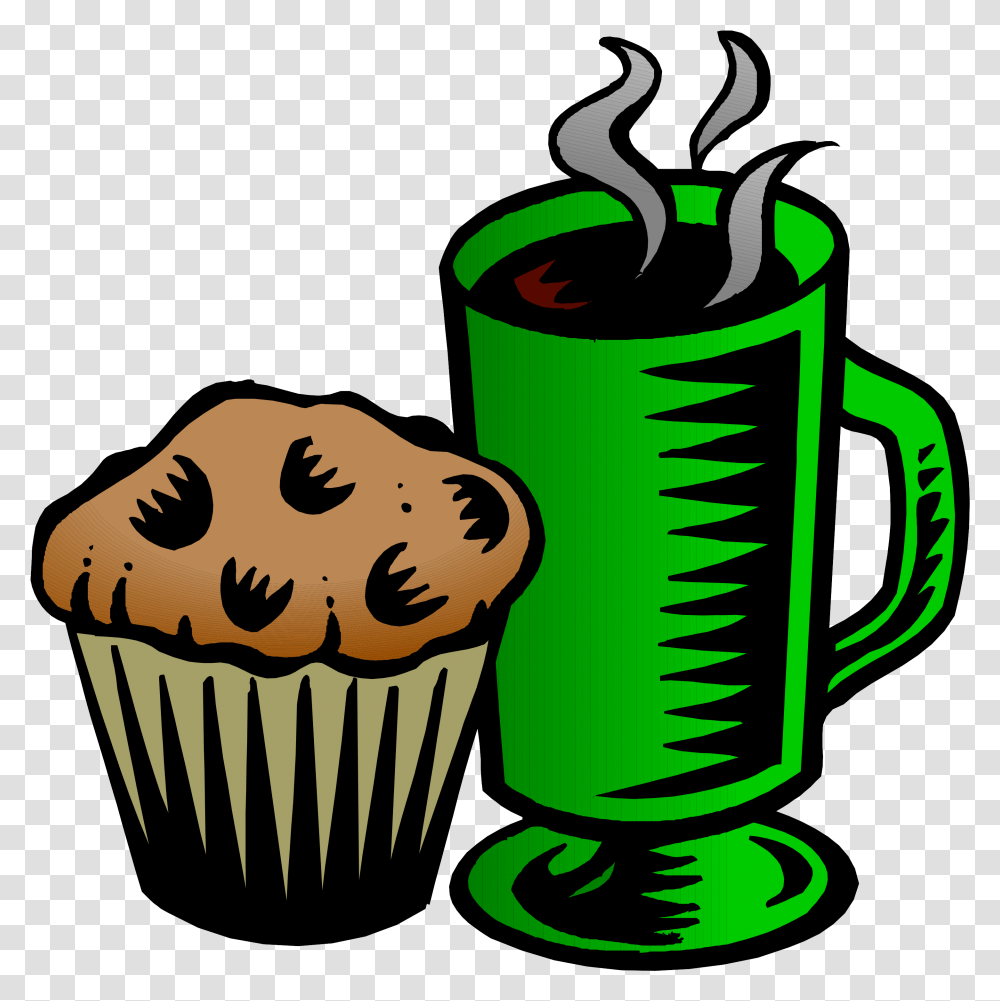 All Are Welcome Coffee And Muffins Clipart, Cupcake, Cream, Dessert, Food Transparent Png