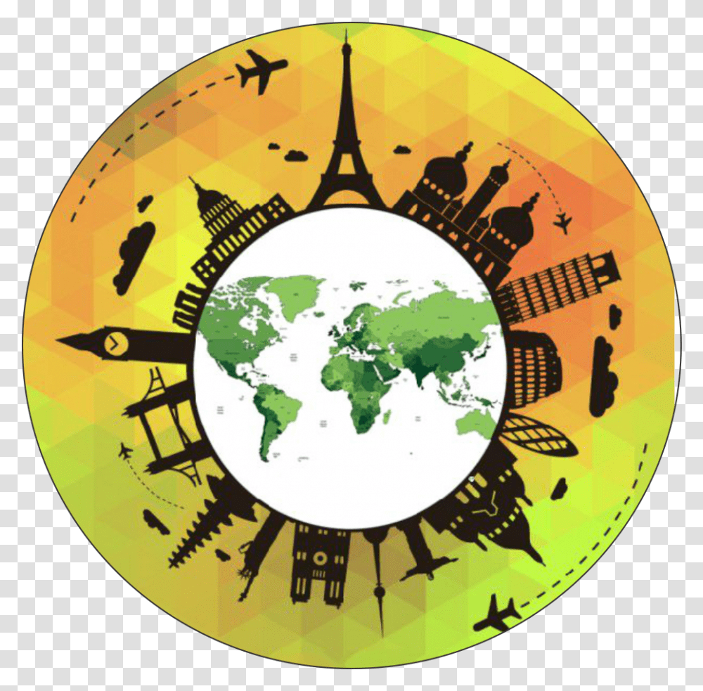 All Around The World Vector, Label, Logo Transparent Png