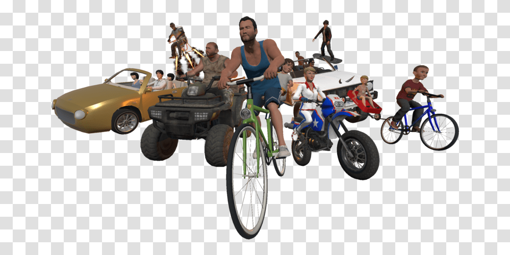 All Characters Consoles V2 Guts And Glory Game, Person, Motorcycle, Vehicle, Transportation Transparent Png