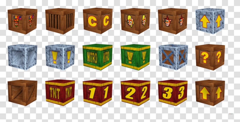 All Crash Bandicoot Crates, Box, Treasure Transparent Png