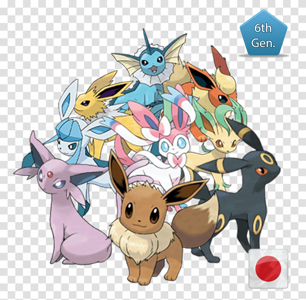 All Eevees Event Pokemon Pokemon Eevee, Mammal, Animal, Cow, Cattle Transparent Png