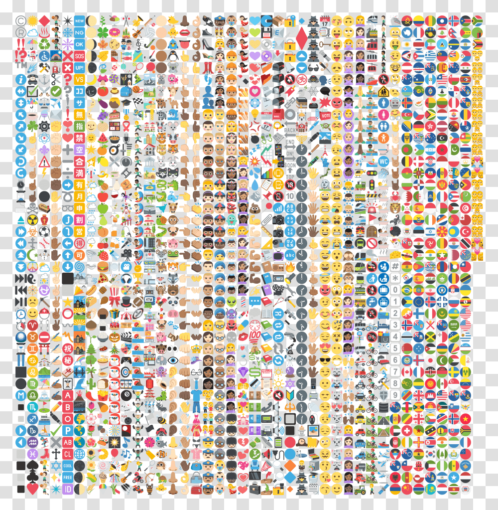 All Emojis In One, Mosaic, Tile, Pattern Transparent Png