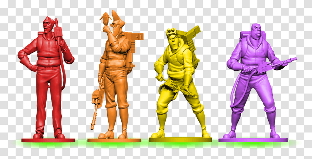 All Four Ghostbusters Ghostbusters News Figurine, Person, Human, Astronaut Transparent Png
