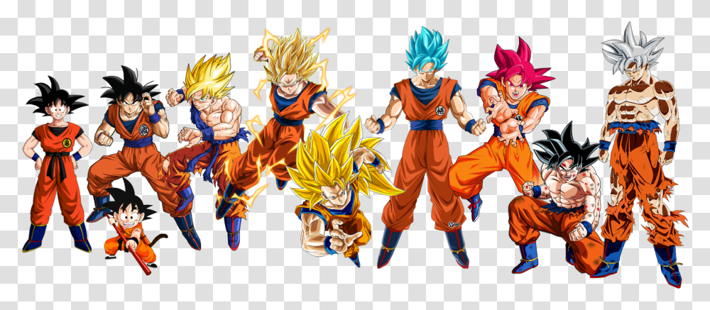 All Goku Form Hd Wallpaper Background Image 2458x1080 Dragon Ball Teen Goku, Person, Comics, Book, Graphics Transparent Png