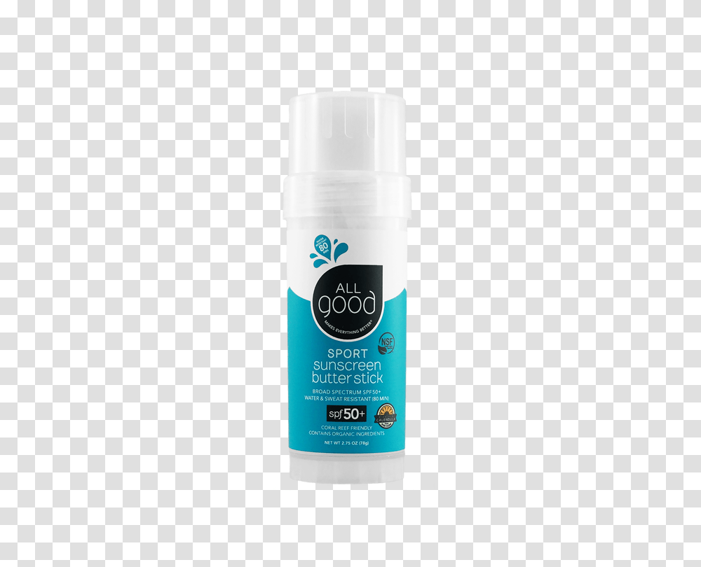 All Good Products Spf Sport Sunscreen Butter Stick, Cosmetics, Deodorant, Shaker, Bottle Transparent Png