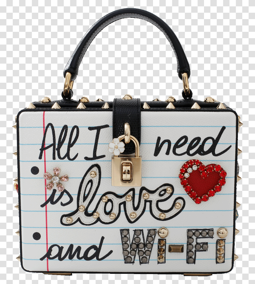 All I Need Is Love And Wifi Bag Marissa Collections Dolce Gabbana Logo, Handbag, Accessories, Accessory, Purse Transparent Png