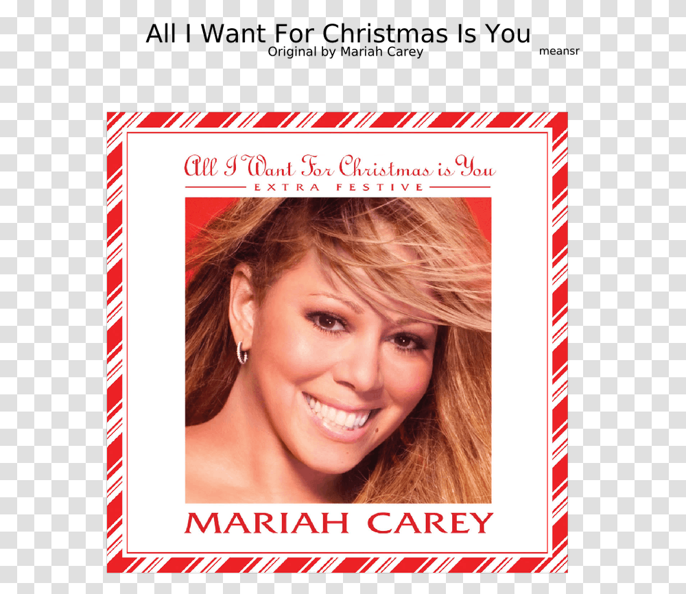 All I Want For Christmas Is You By Mariah Carey Mariah Carey Merr Christmas, Person, Face, Portrait Transparent Png