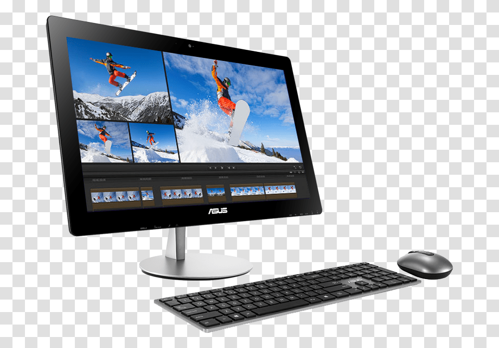 All In One Asus, Monitor, Screen, Electronics, Display Transparent Png