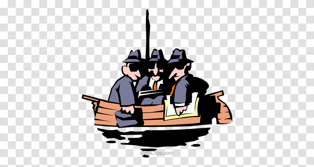All In The Same Boat Royalty Free Vector Clip Art Illustration, Vehicle, Transportation, Water, Person Transparent Png