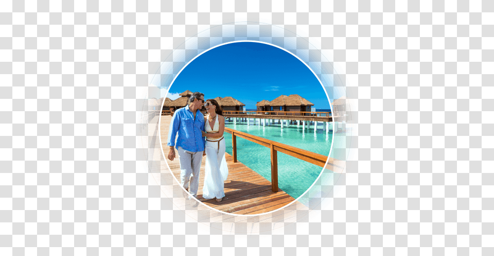 All Inclusive Overwater Villas In The Caribbean Sandals Honeymoon, Person, Clothing, Fisheye, Female Transparent Png