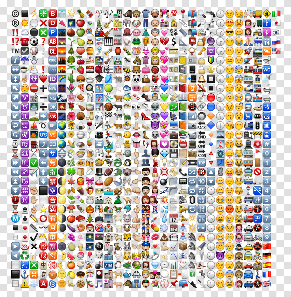 All Iphone Emojis Cartoons All Iphone Emojis Bead Accessories Accessory Collage Transparent Png 727514 