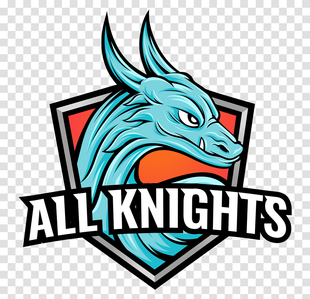 All Knights Lol Logo Clipart Download Logo All Knights, Trademark, Dragon Transparent Png