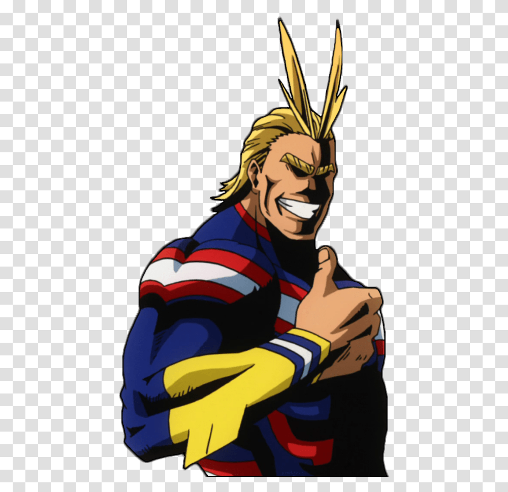All Might All Might Thumbs Up, Comics, Book, Manga, Person Transparent Png