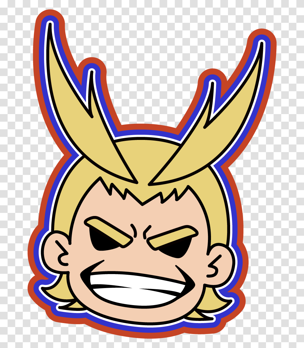 All Might Head, Label Transparent Png