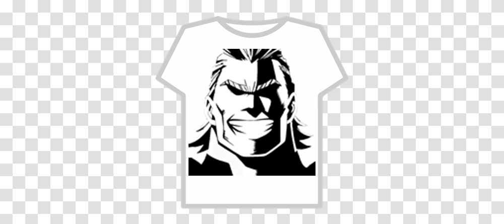 All Mights Face Black Lives Matter T Shirt Roblox, Stencil, Clothing, Apparel, T-Shirt Transparent Png