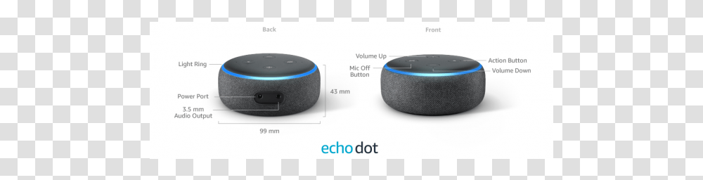 All New Echo Dot Smart Speaker With Alex, Electronics, Audio Speaker, Stereo, Cd Player Transparent Png