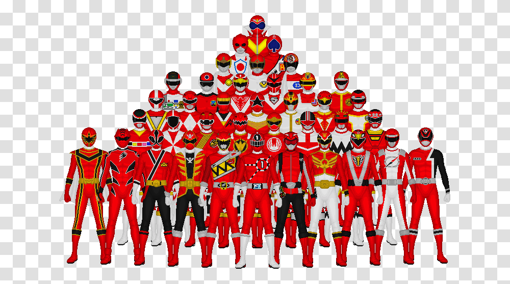 All Of Super Sentais Reds, Person, Human, Crowd, Marching Transparent Png