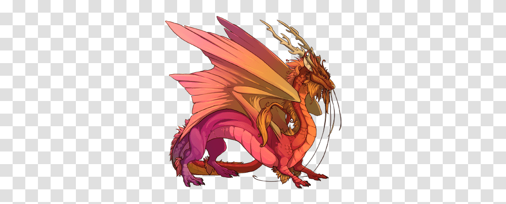 All Of The Red Dragons Dragon Share Flight Rising Purple And Orange Dragon Transparent Png