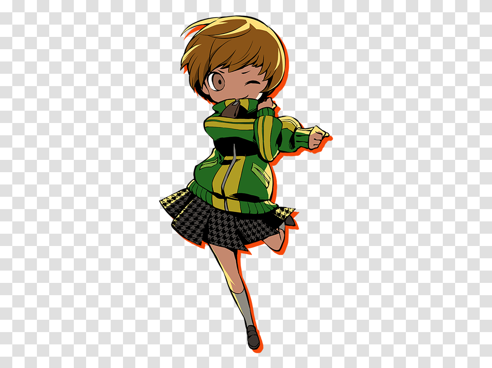 All Out Attack Generator Pq2 Persona Q2new Cinema Labyrinth Chie Satonaka All Out Attack, Costume, Clothing, Coat, Elf Transparent Png