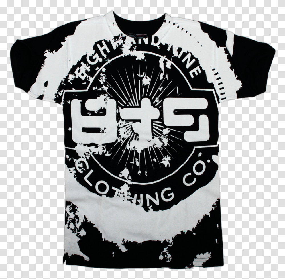 All Over Grunge Navy Logo T Shirt Short Sleeve, Clothing, Apparel, T-Shirt, Poster Transparent Png