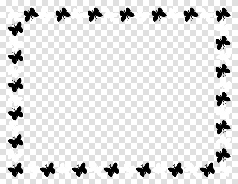 All Photo Clipart Black And White Butterfly Border Design, Snowflake, Star Symbol, Rug Transparent Png