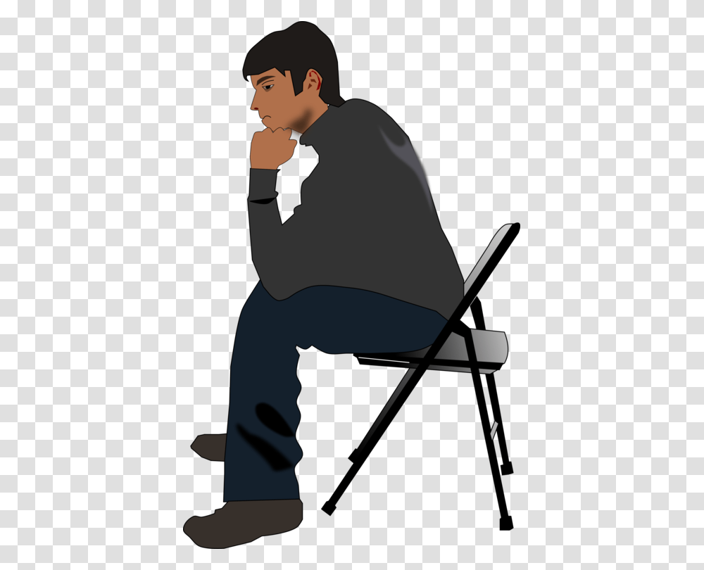 All Photo Clipart Person Sitting In Chair Clipart, Kneeling, Musician, Musical Instrument Transparent Png