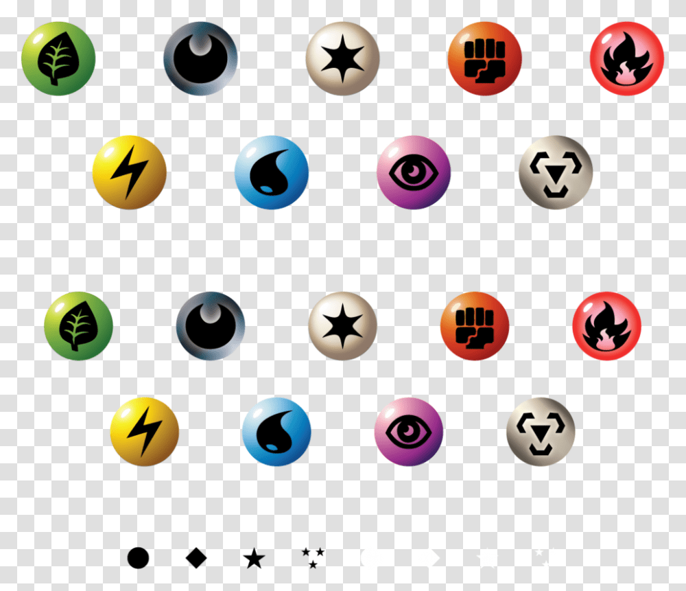 All Pokemon Type Symbols Images Circle, Number, Sphere, Bubble Transparent Png
