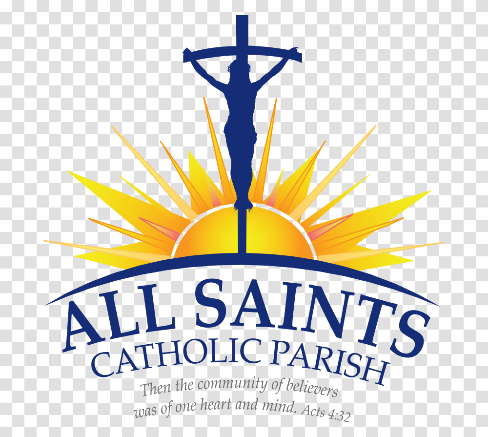 All Saints Catholic Parish All Saints Catholic Church Logo, Poster, Advertisement, Flyer, Paper Transparent Png