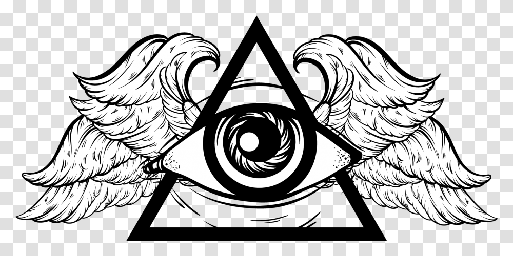 All Seeing Eye All Seeing Eye With Wings, Spiral, Pattern Transparent Png