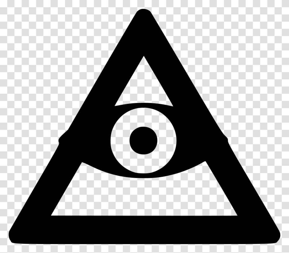 All Seeing Eye Ancient Egypt Religion Signs, Triangle, Label Transparent Png
