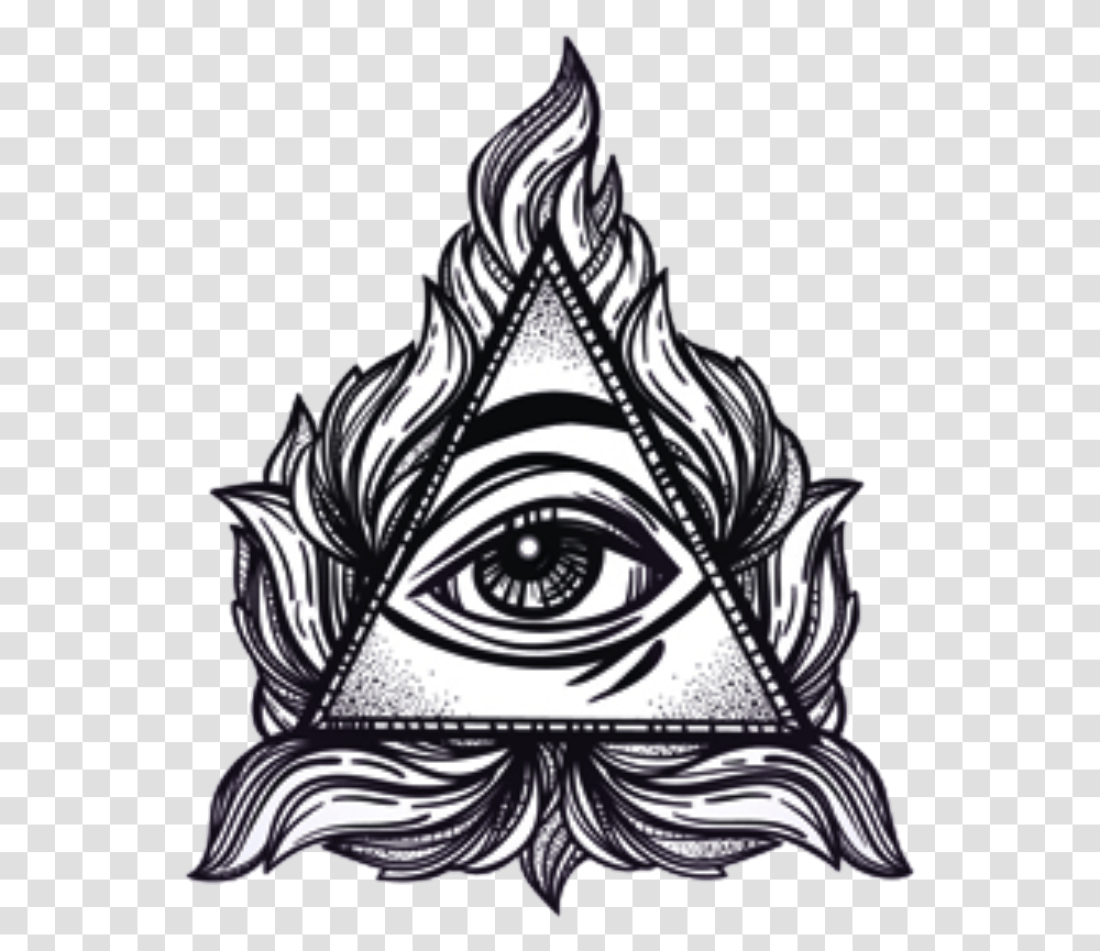 All Seeing Eye Tattoo Drawing Hd Download All Seeing Eye, Doodle, Sketch, Zebra Transparent Png
