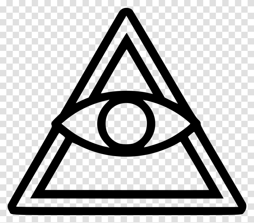 All Seeing Eye, Triangle, Arrowhead, Stencil Transparent Png