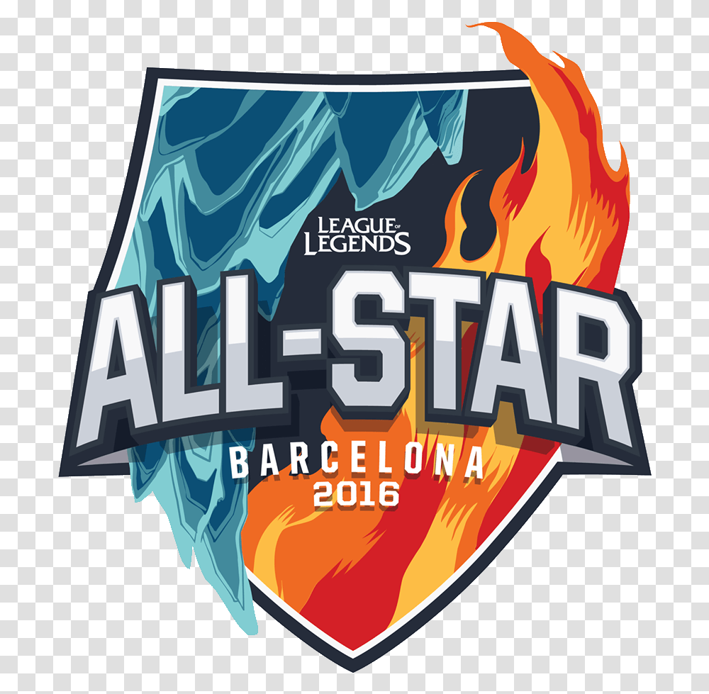 All Star Barcelona 2016 Logo For League Legends All Star, Advertisement, Poster, Paper Transparent Png