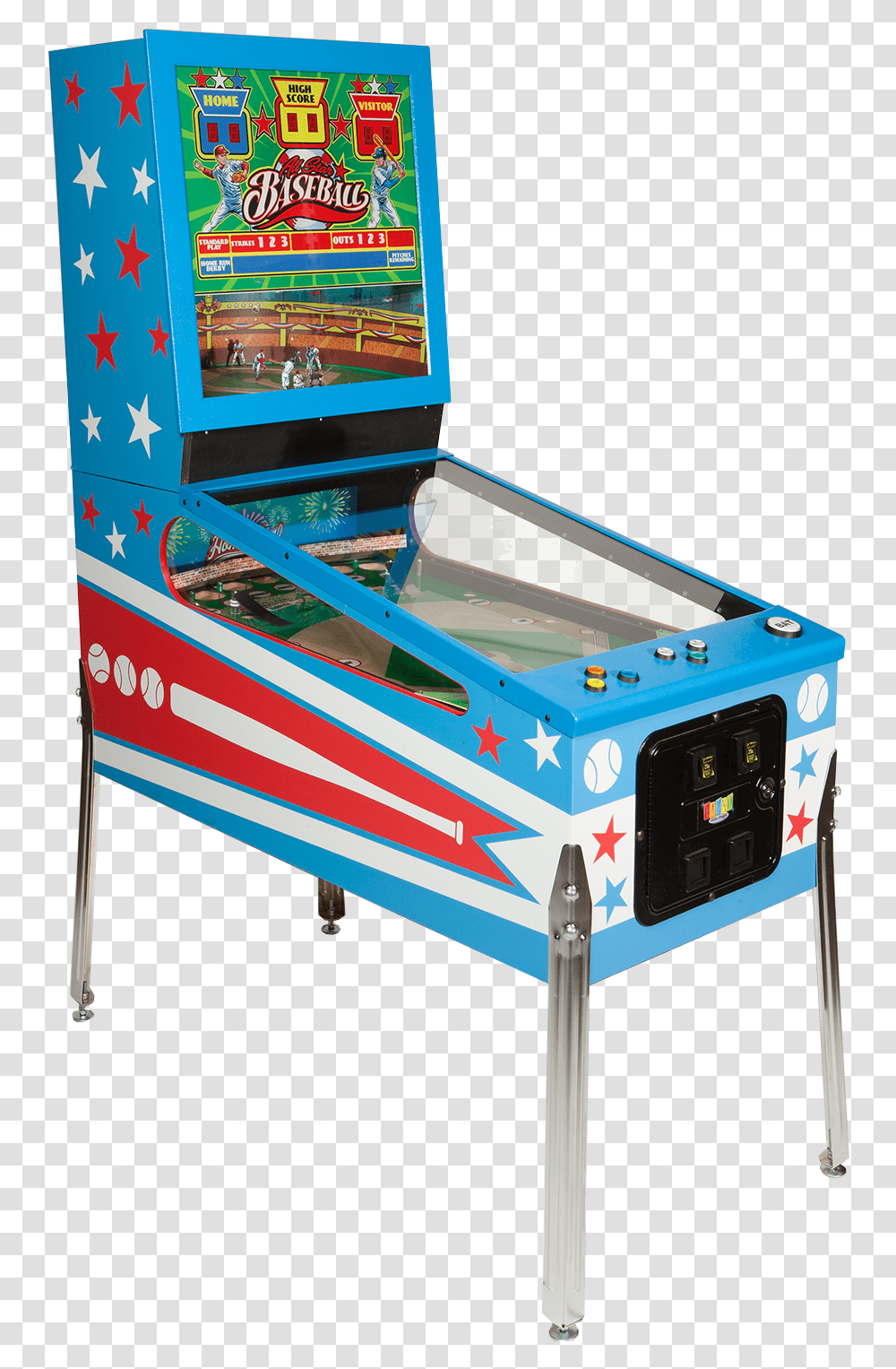 All Star Baseball Stern Pinball All Star Baseball Pinball, Arcade Game Machine Transparent Png