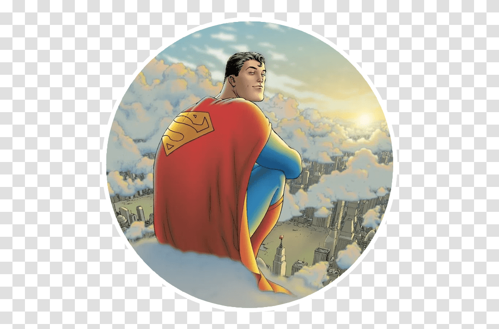 All Star Superman Dc Black Label Edition, Disk, Person, Human, Dvd Transparent Png