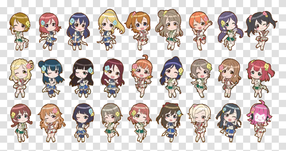 All Stars Chibis Love Live Chibi, Doll, Toy, Head Transparent Png
