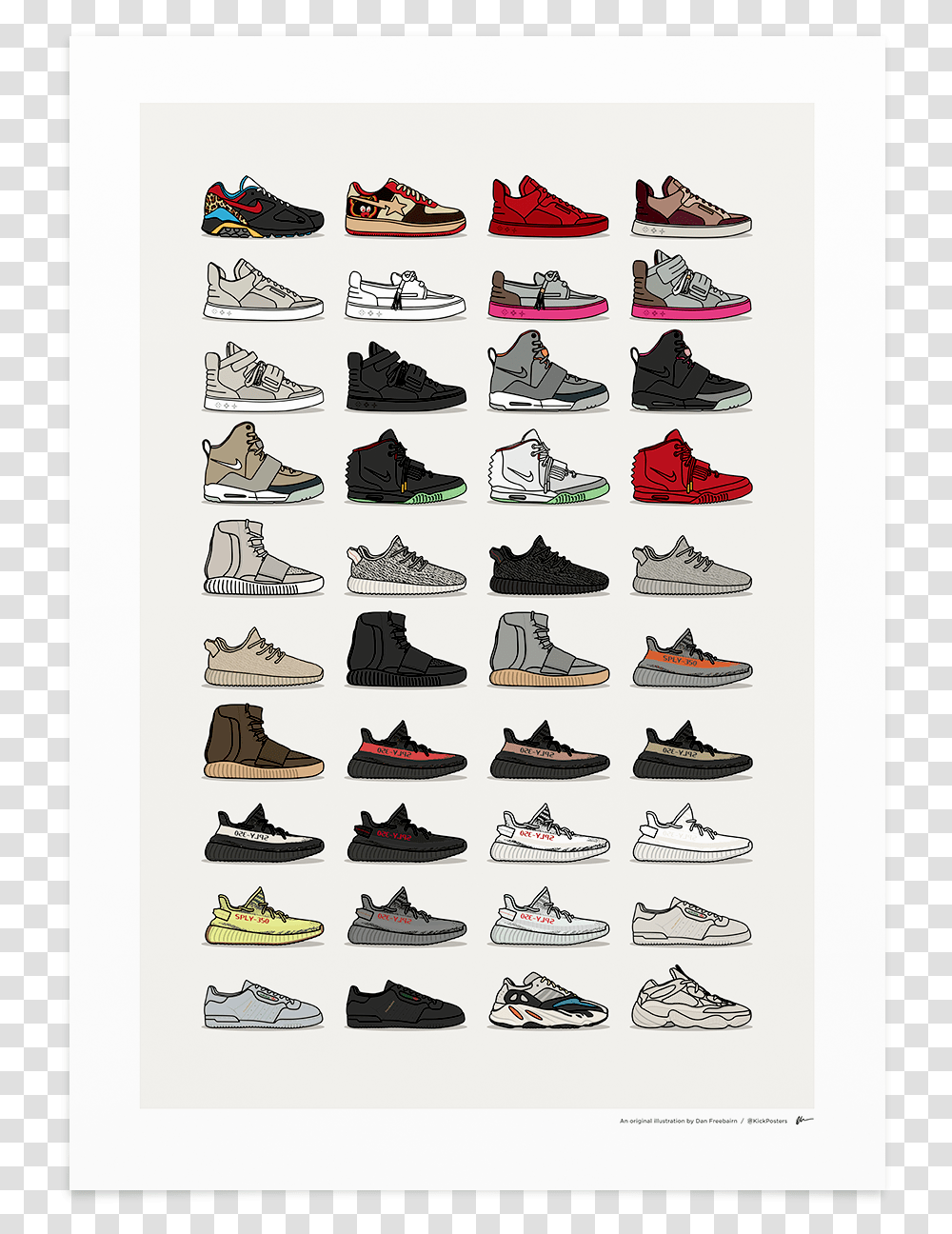 All The Yeezy Models, Apparel, Shoe, Footwear Transparent Png
