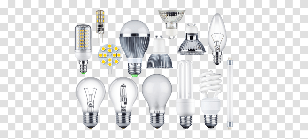 All Types Of Light Bulbs Including Incandescent Electric Led Light, Lighting, Lightbulb, Chandelier, Lamp Transparent Png