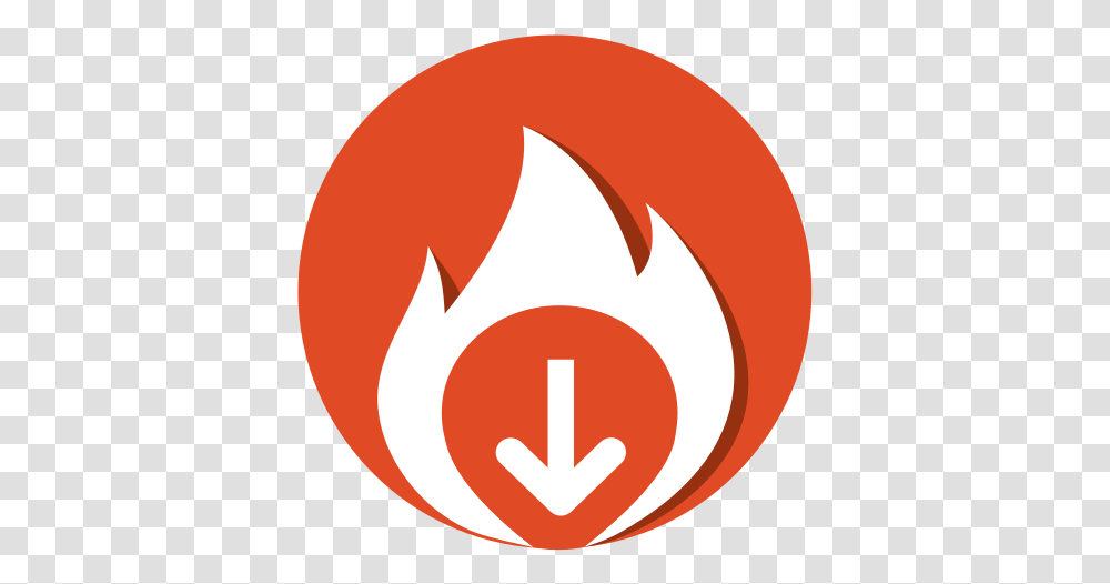 All Video Downloader Free Icon Of Megadownloader Icon, Fire, Flame, Plant, Pumpkin Transparent Png