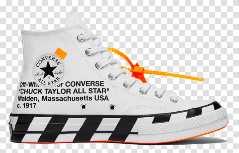 All White Converse Off White Chuck Taylor, Shoe, Footwear, Apparel Transparent Png