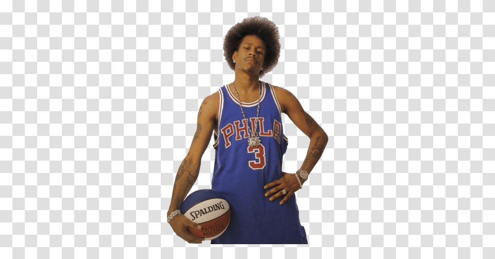 Allen Iverson 5 Image Allen Iverson Hair Out, Person, Human, People, Basketball Transparent Png