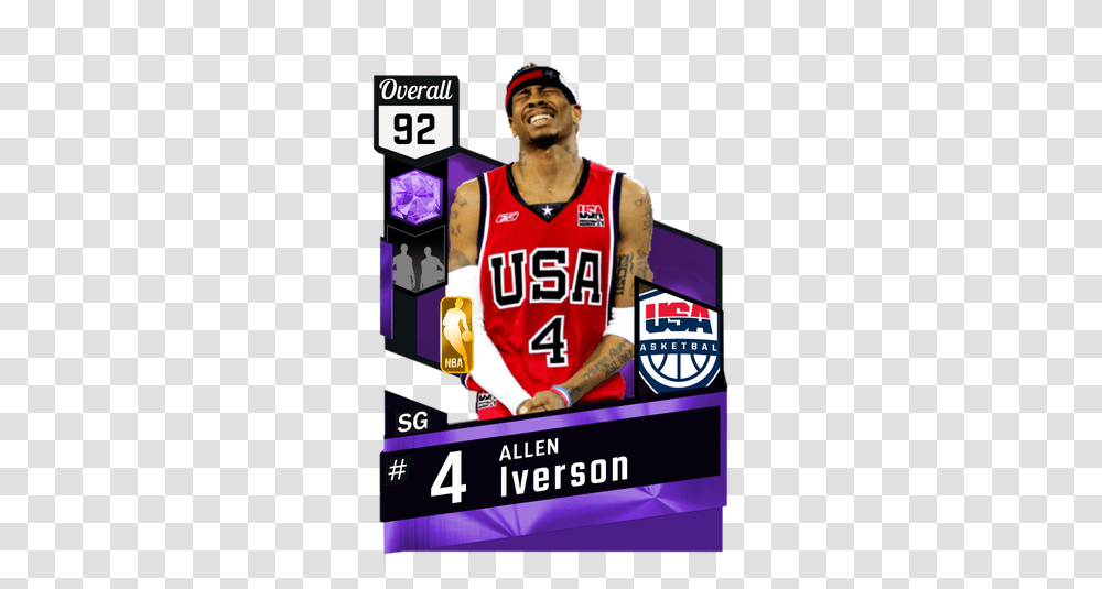 Allen Iverson Olympics, Person, Human, Advertisement, Poster Transparent Png