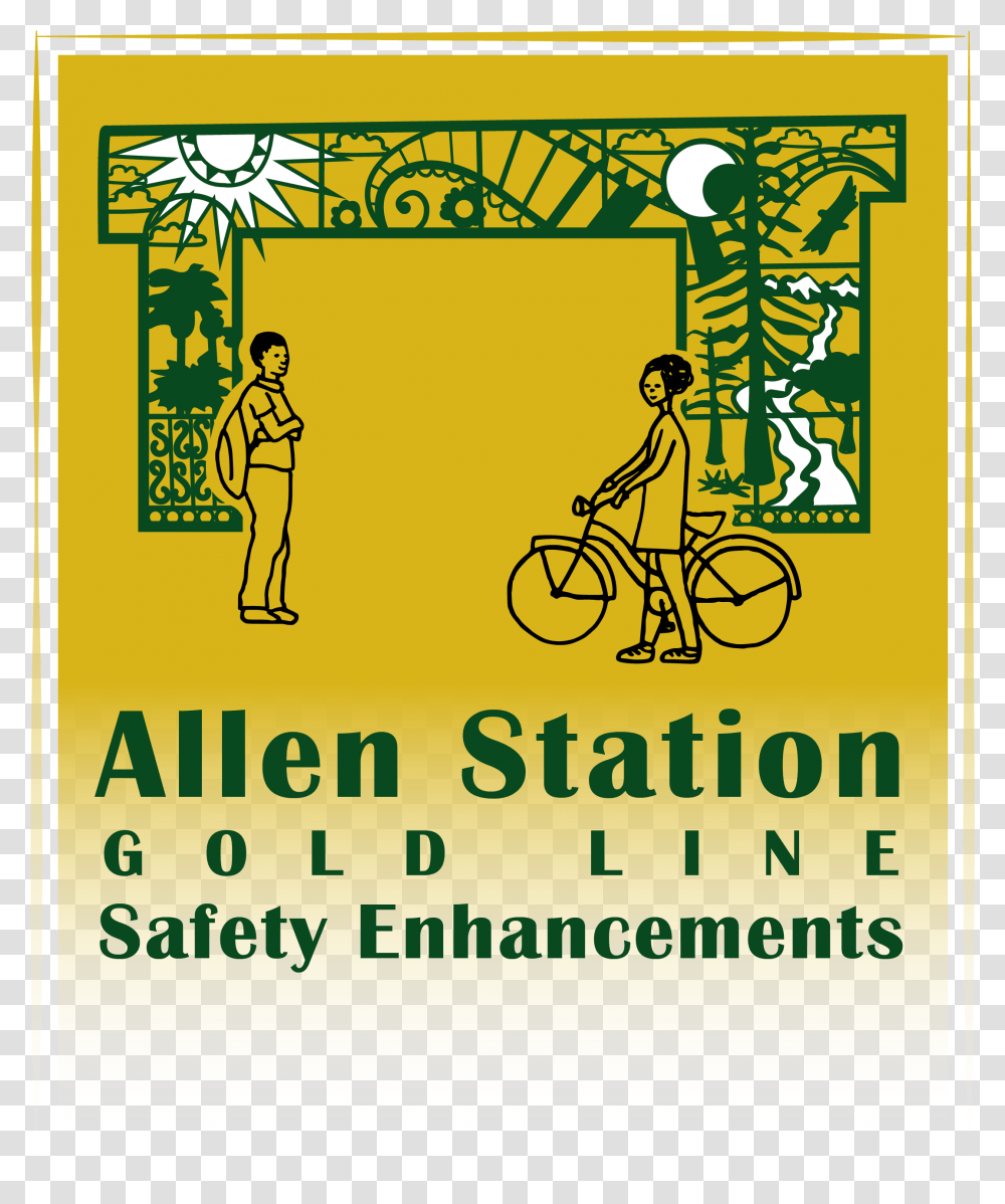 Allen Station Gold Line Safety Enhancements Hybrid Bicycle, Vehicle, Transportation, Label Transparent Png