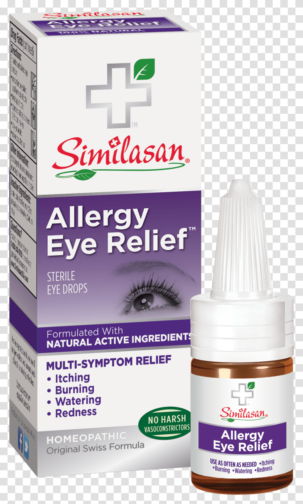 Allergy Eye Relief Eye Drops Similasan Eye Drops, Flyer, Paper, Advertisement, Bottle Transparent Png