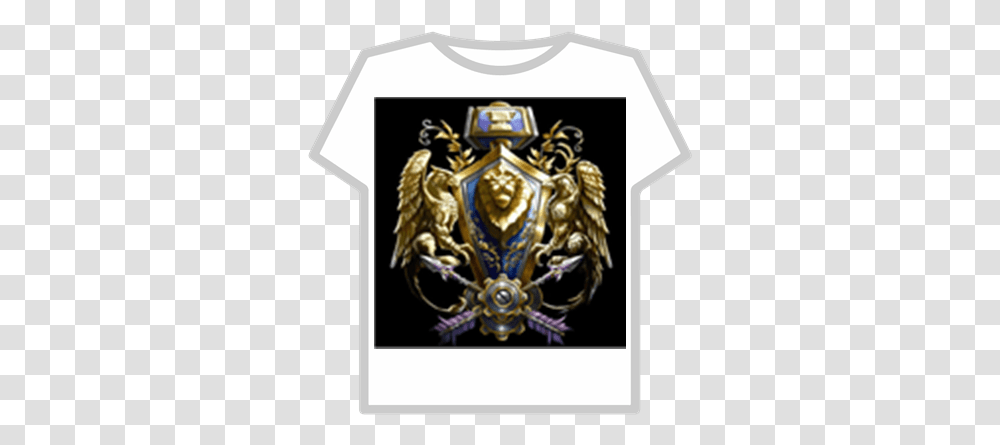 Alliance Logowowwarcraft Roblox World Of Warcraft Alliance Emblem, Clothing, Apparel, Symbol, Shirt Transparent Png